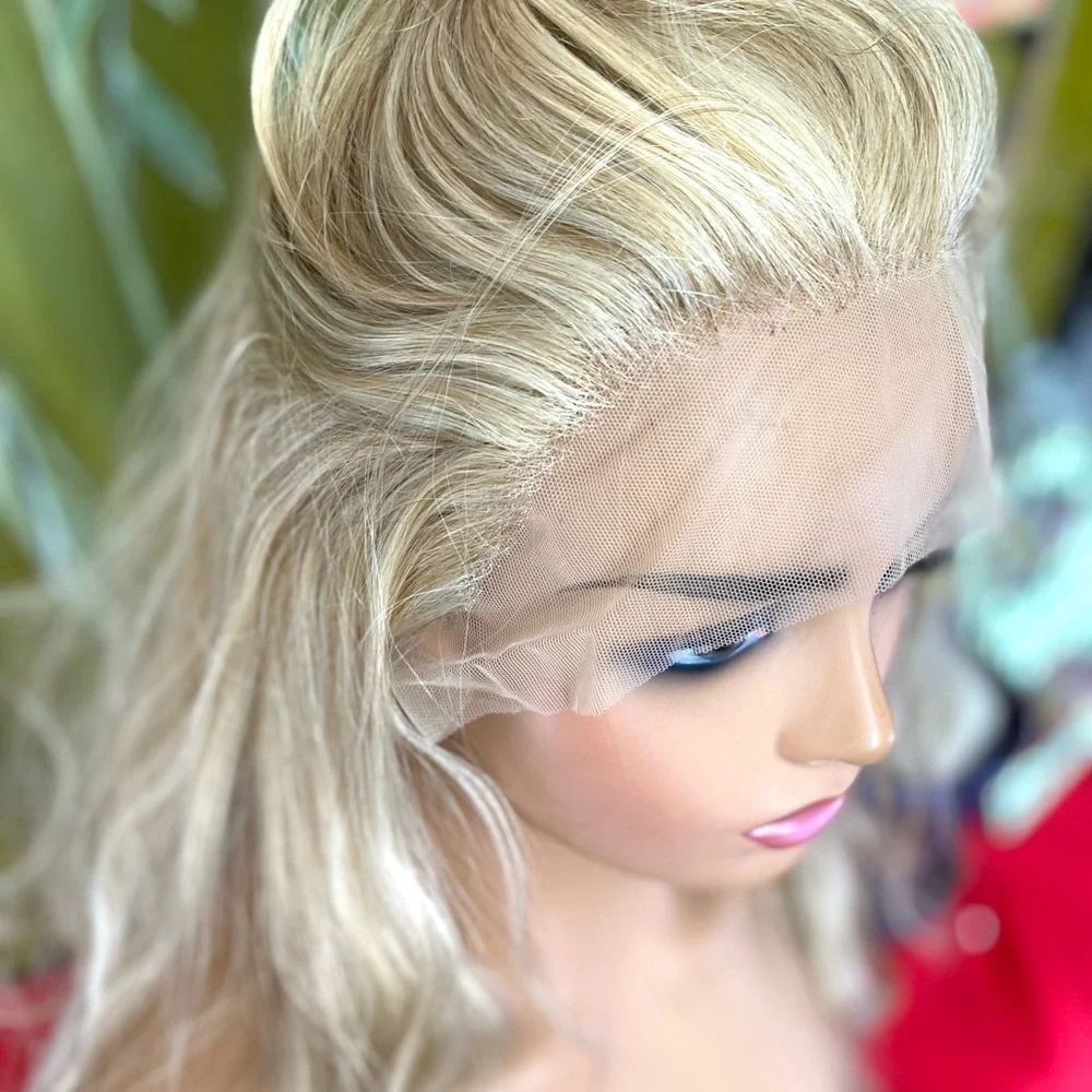 free part lace blonde wig